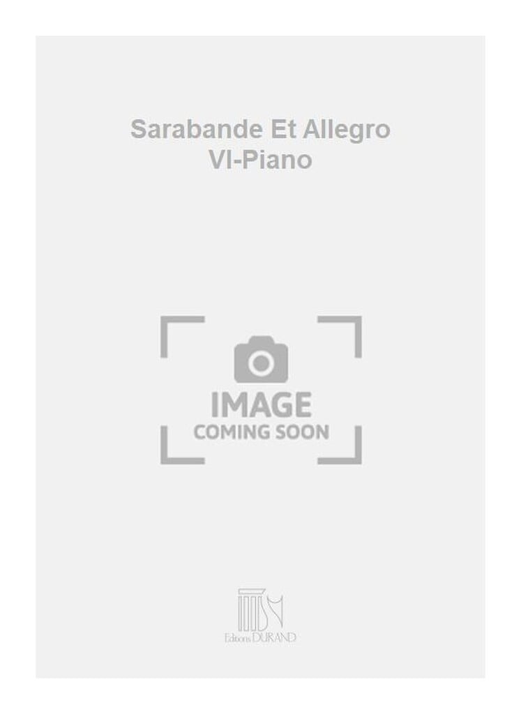 Sarabande Et Allegro Vl-Piano